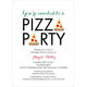 White Pizza Party Invitations Image 5 of 7